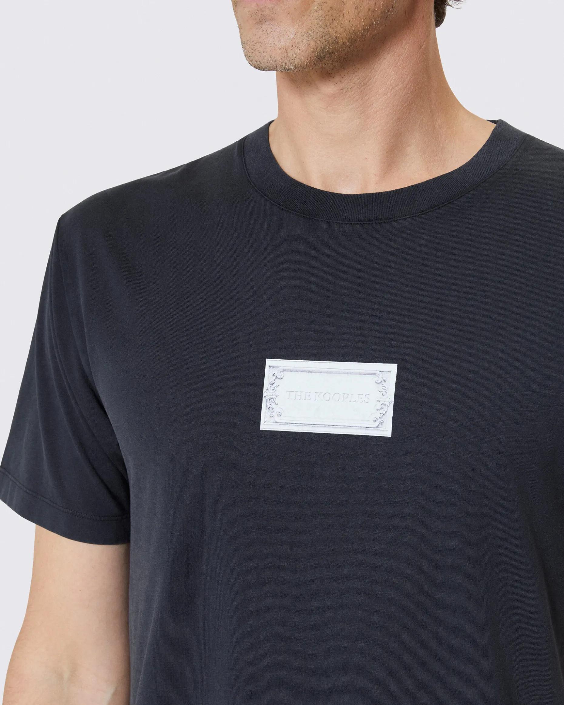 T-shirt avec sérigraphie marine
