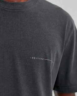 T-shirt avec sérigraphie moto noir
