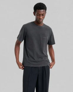 T-shirt avec sérigraphie moto noir
