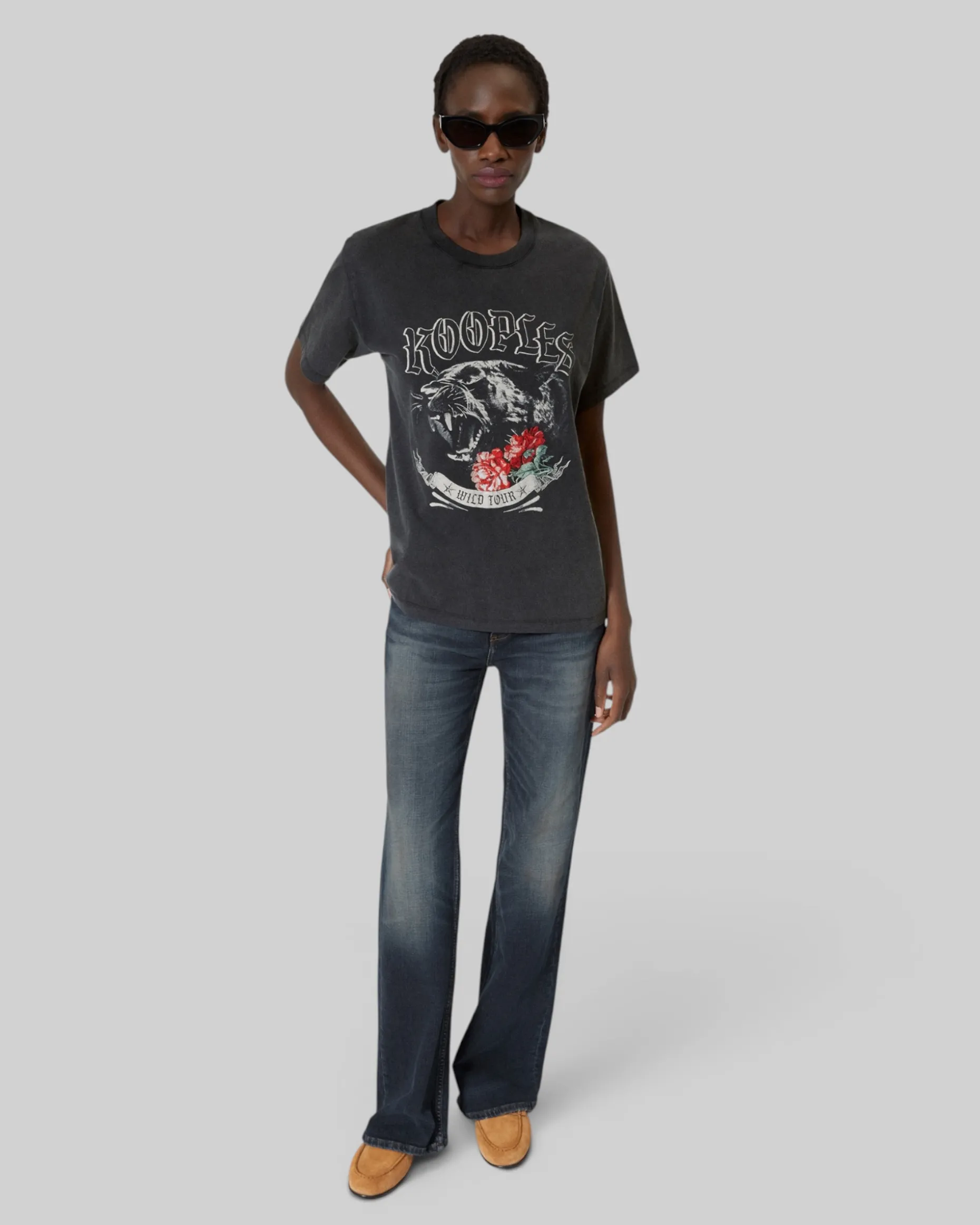 T-shirt avec sérigraphie noir