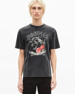 T-shirt avec sérigraphie Panthère noir