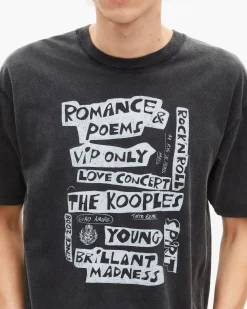 T-shirt avec sérigraphie Romance Poems noir
