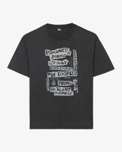 T-shirt avec sérigraphie Romance Poems noir