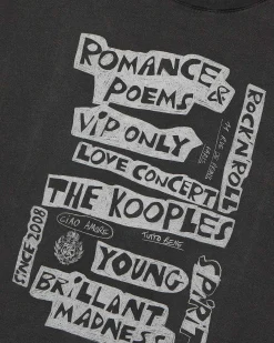 T-shirt avec sérigraphie Romance Poems noir