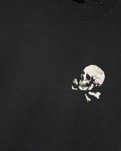 T-shirt avec sérigraphie Skull noir