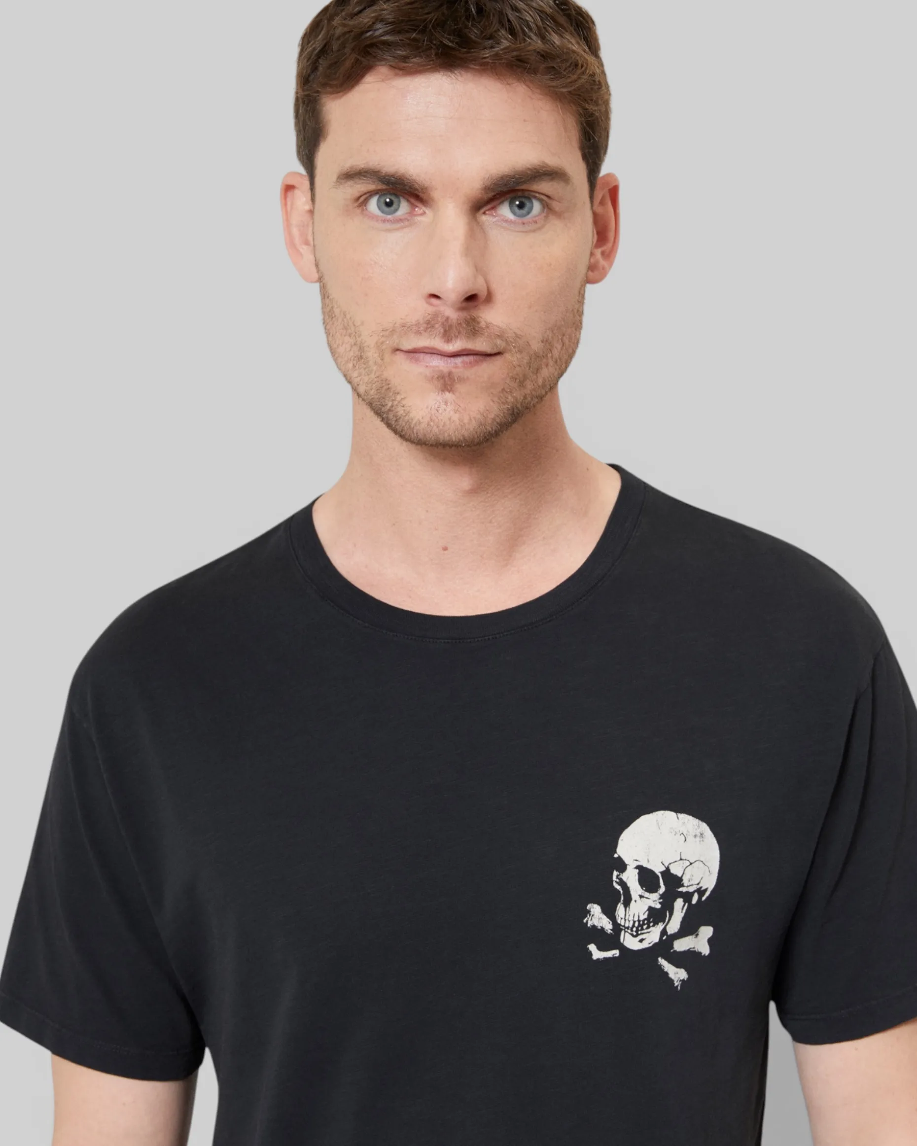 T-shirt avec sérigraphie Skull noir