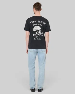 T-shirt avec sérigraphie Skull noir
