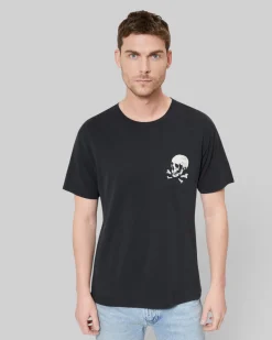 T-shirt avec sérigraphie Skull noir