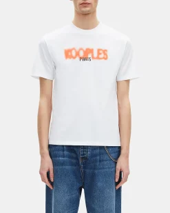 T-shirt avec sérigraphie tag blanc