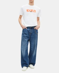 T-shirt avec sérigraphie tag blanc