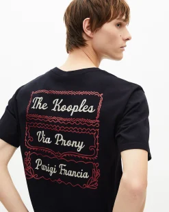 T-shirt avec sérigraphie Via Prony marine