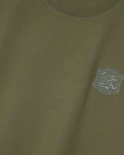 T-shirt à blason kaki