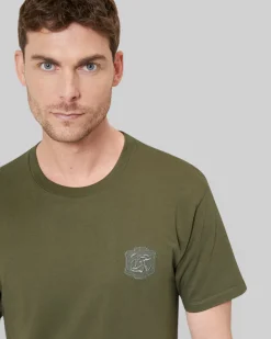 T-shirt à blason kaki