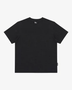 T-shirt col rond ajusté en coton noir