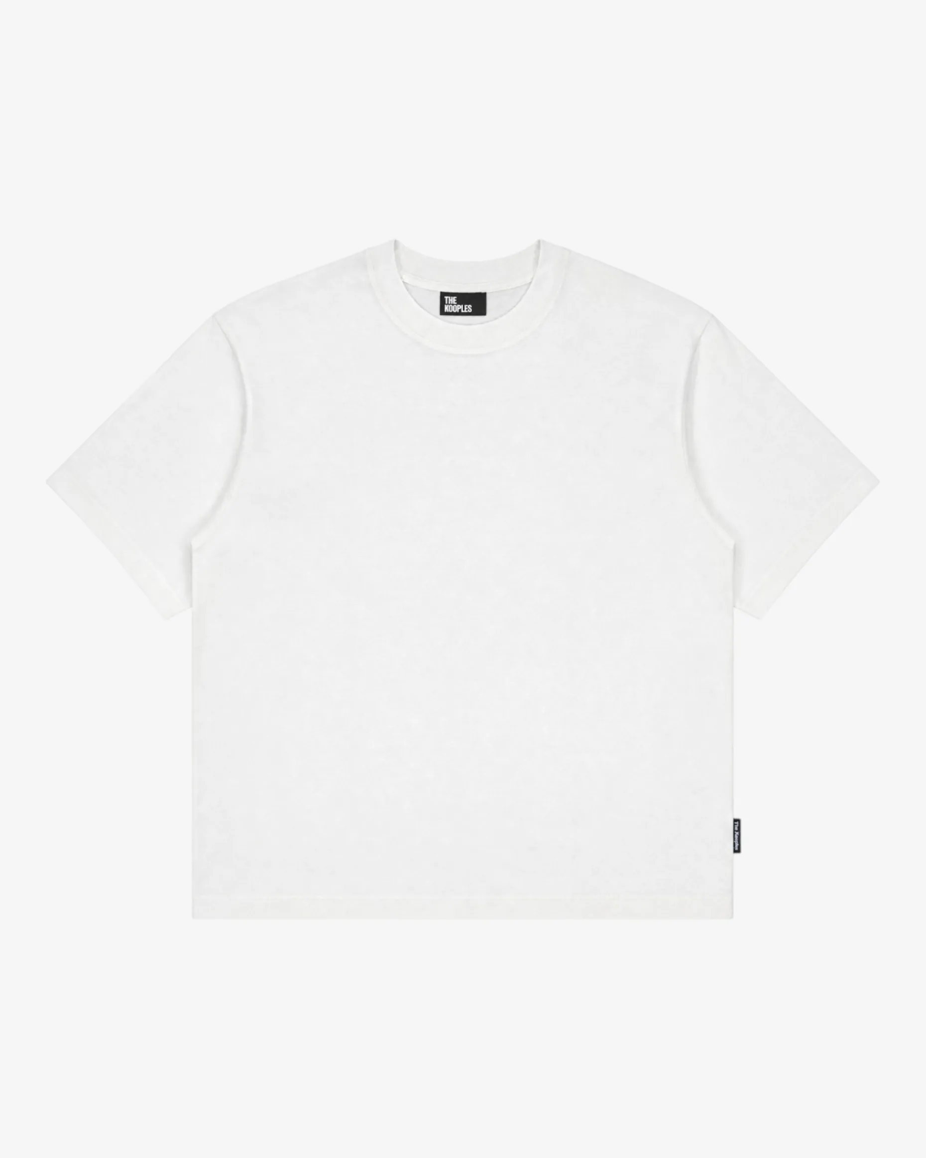 T-shirt col rond en coton blanc
