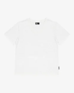 T-shirt col V en coton blanc