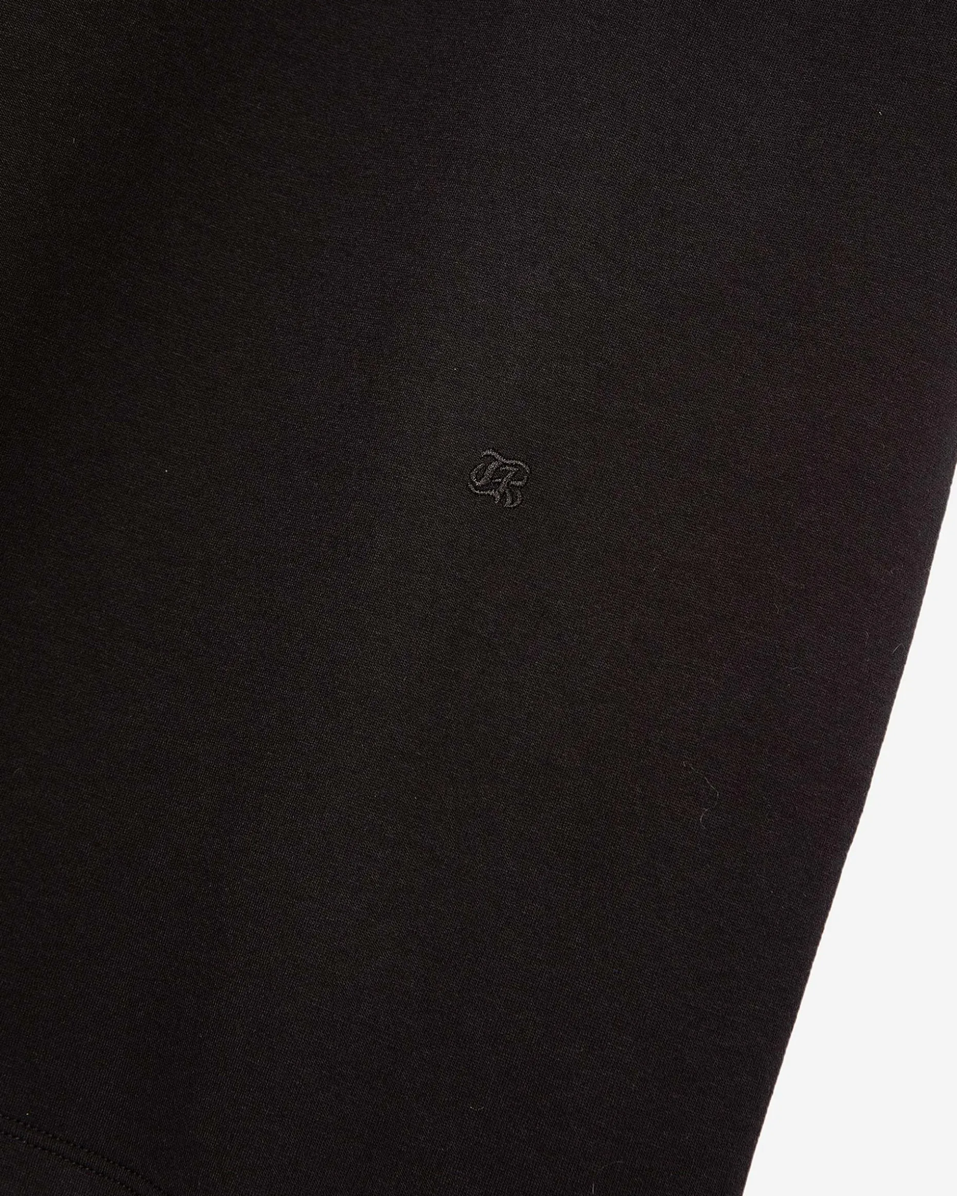 T-shirt droit en coton mélangé noir