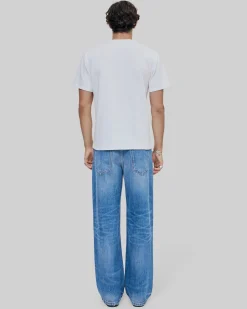 T-shirt Mixte droit uni blanc