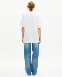 T-shirt Mixte droit uni blanc