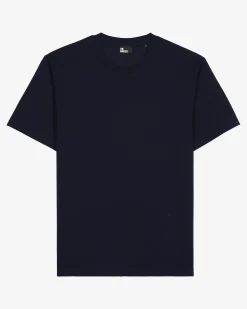 T-shirt Mixte droit uni bleu marine