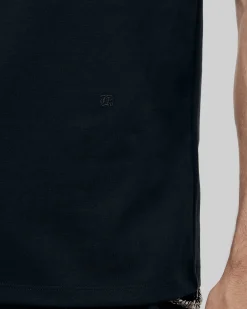 T-shirt Mixte droit uni noir
