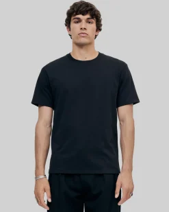 T-shirt Mixte droit uni noir