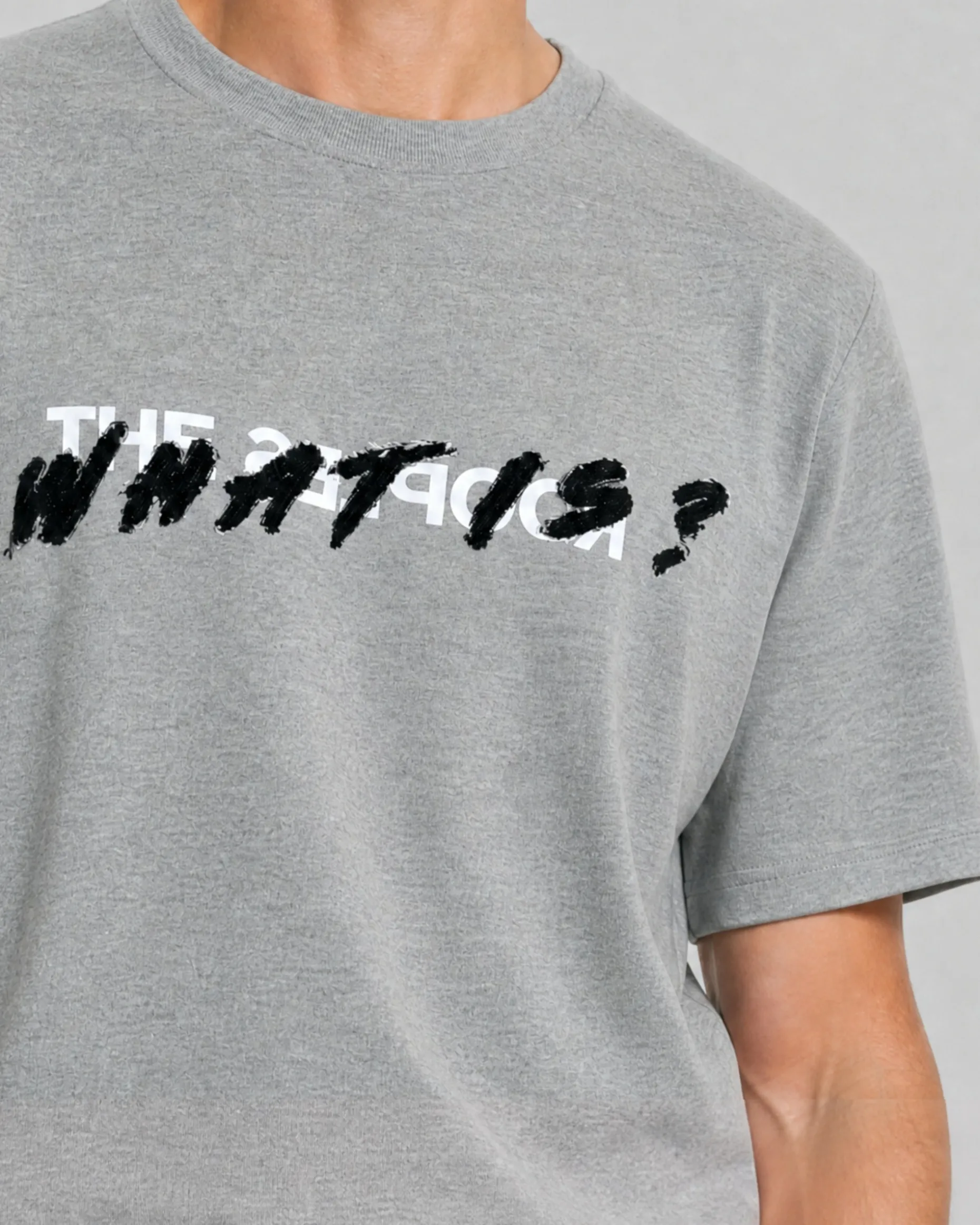 T-shirt patch denim What Is gris