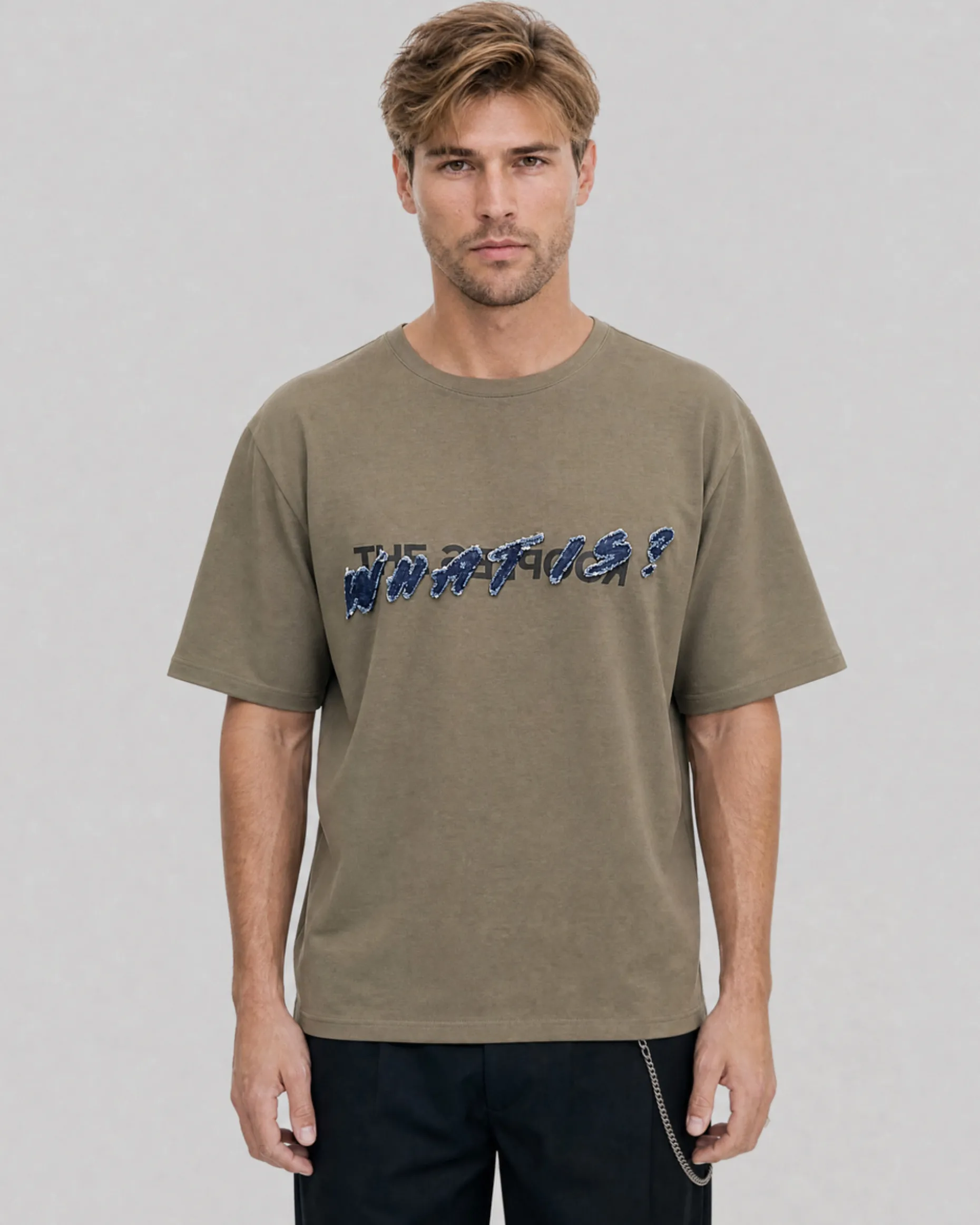 T-shirt patch denim What is kaki