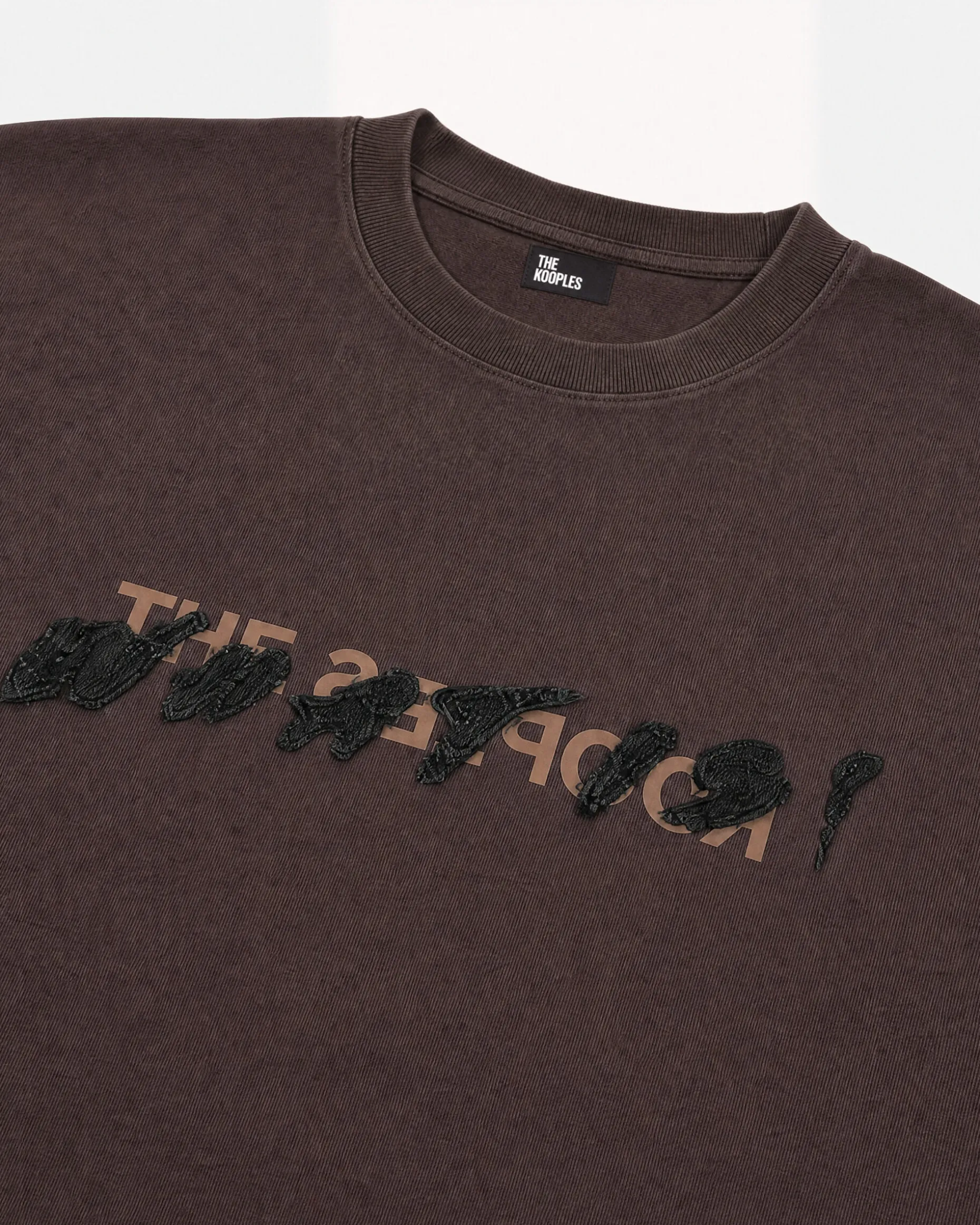T-shirt patch denim What is marron
