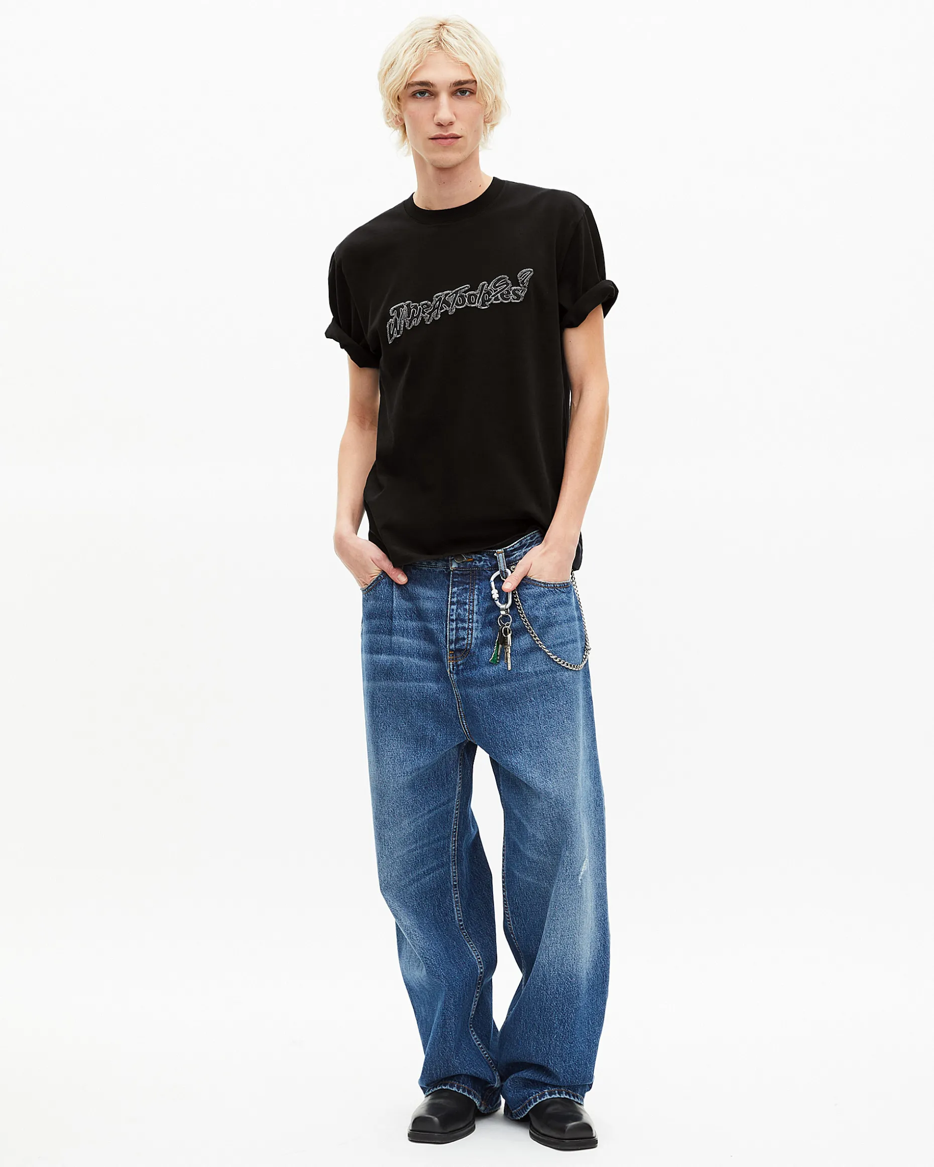 T-shirt patch denim What Is noir