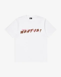T-shirt patch en denim What Is blanc
