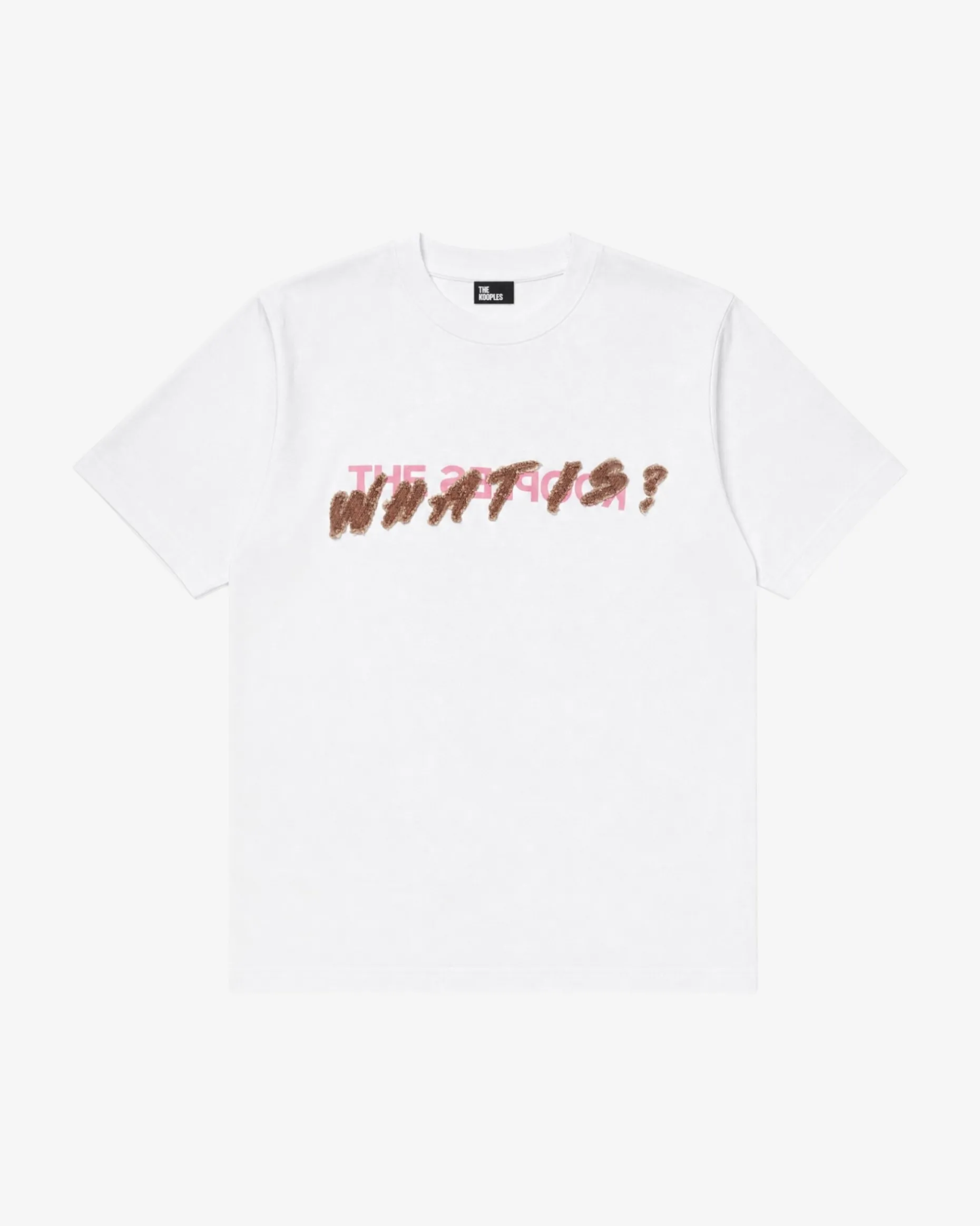 T-shirt patch en denim What Is blanc
