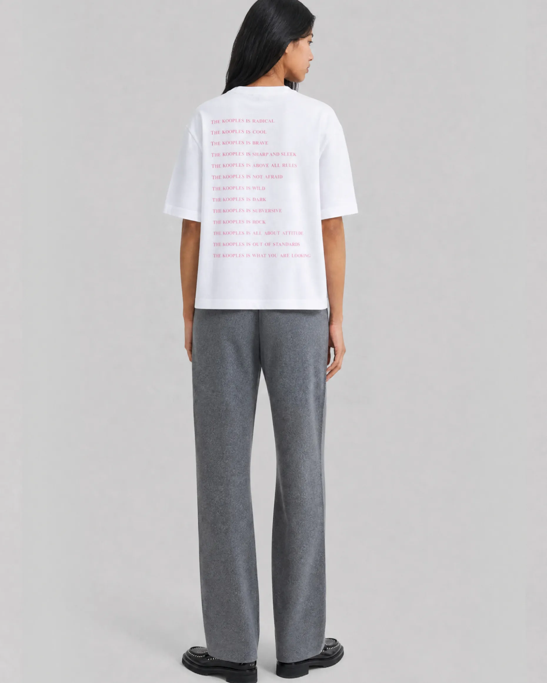 T-shirt patch en denim What Is blanc