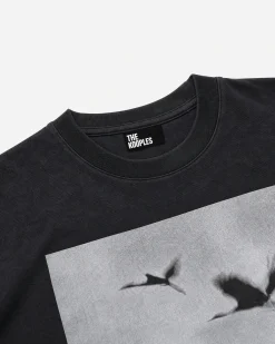 T-shirt sérigraphie oiseaux noir