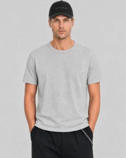 T-shirt uni gris chiné