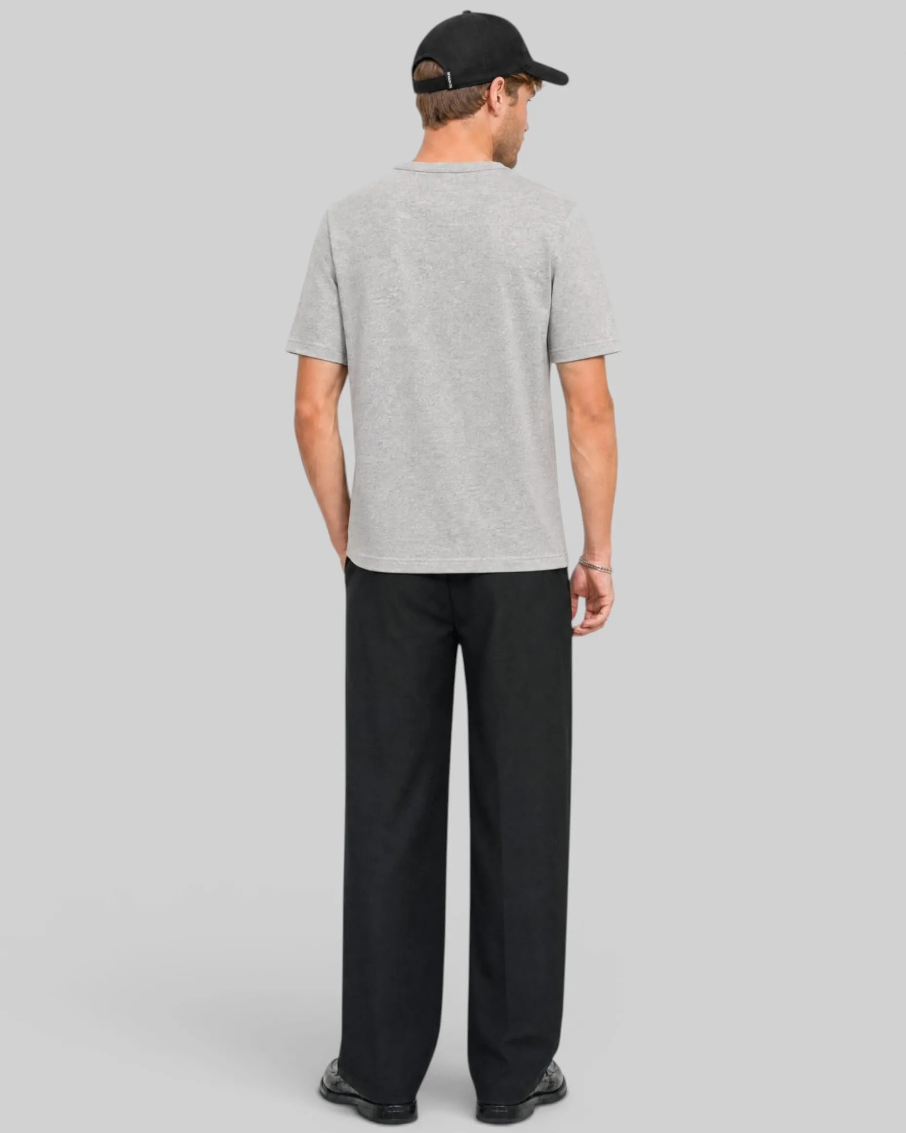 T-shirt uni gris chiné