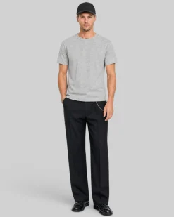 T-shirt uni gris chiné