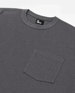 T-shirt uni noir délavé