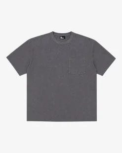 T-shirt uni noir délavé