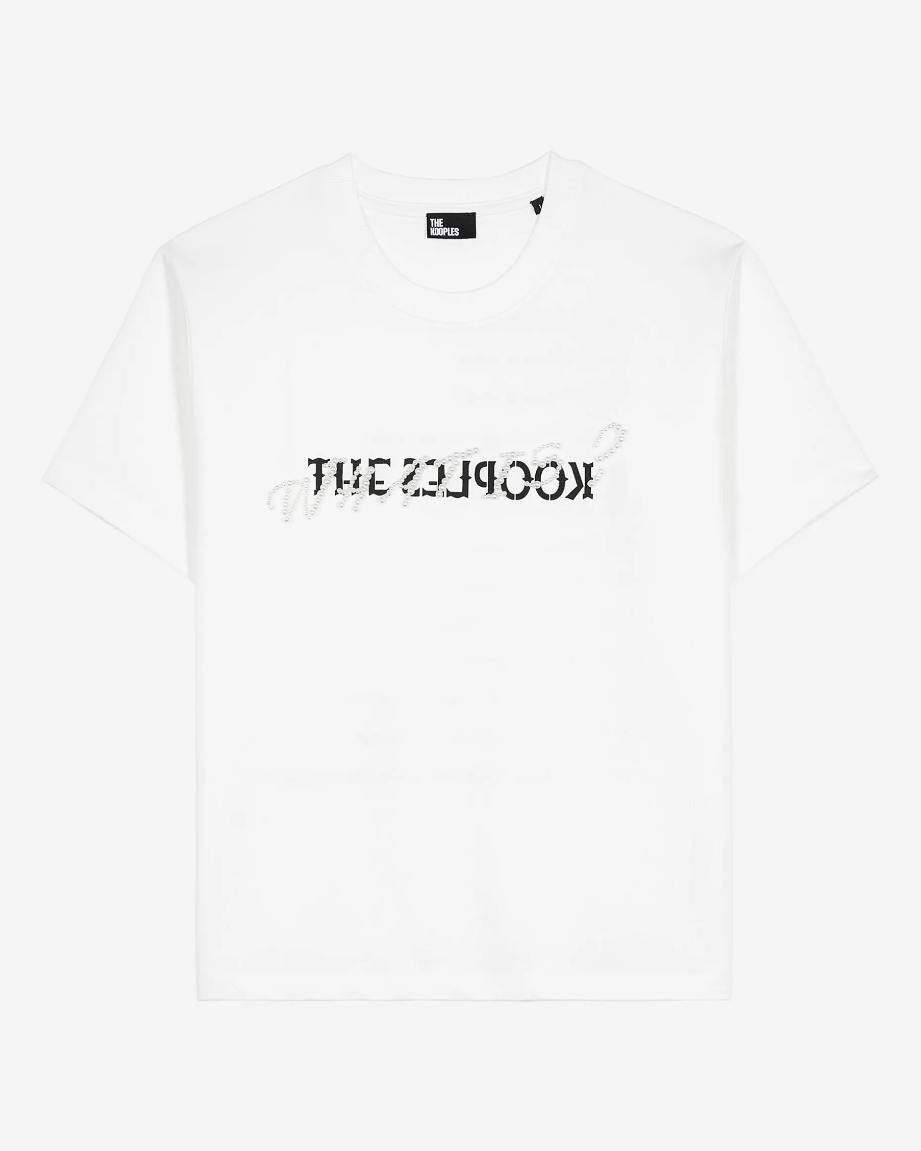 T-shirt What Is avec perles blanc