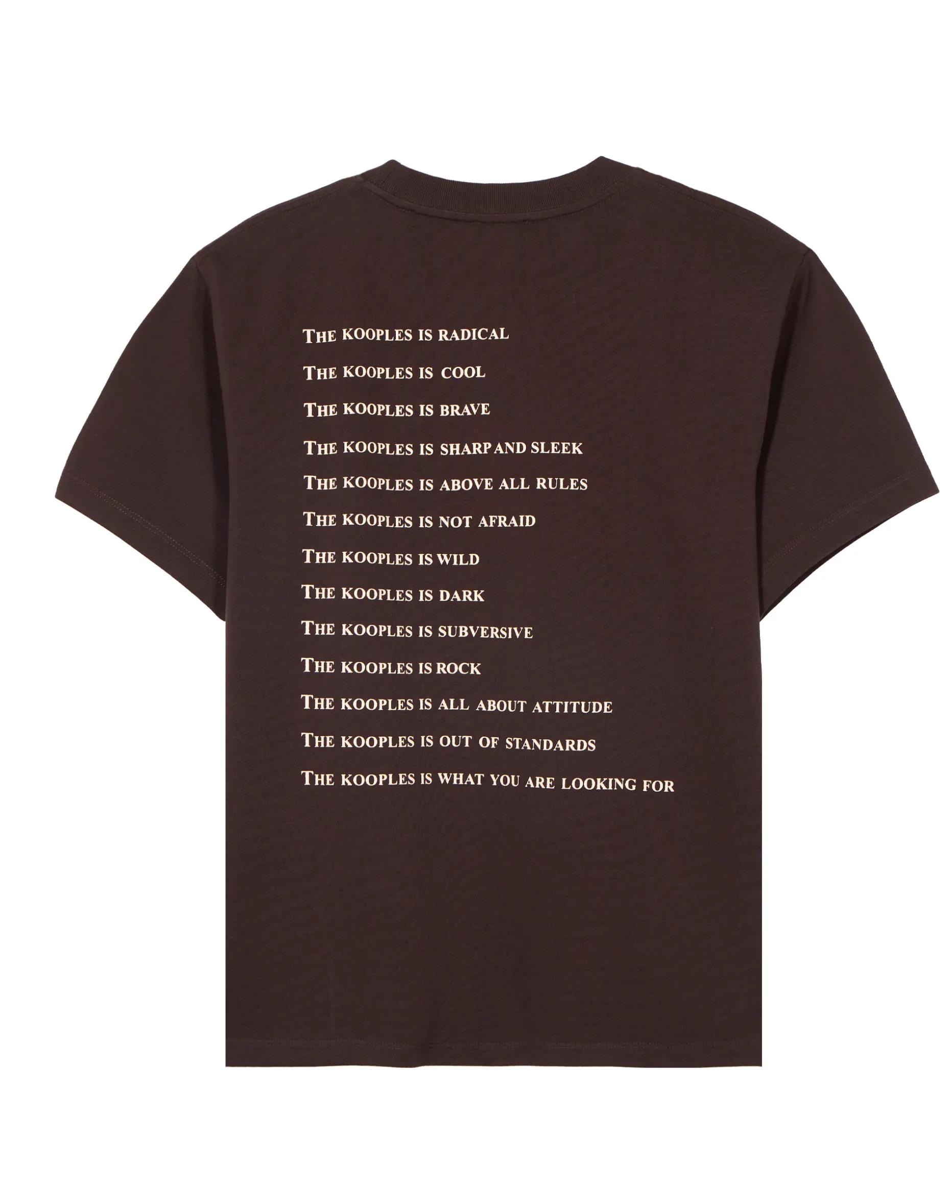 T-shirt What Is avec strass marron