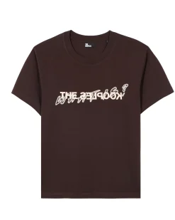 T-shirt What Is avec strass marron
