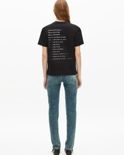 T-shirt What Is avec strass noir