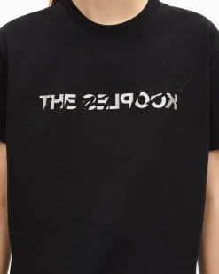 T-shirt What Is avec strass noir