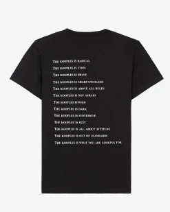 T-shirt What Is avec strass noir