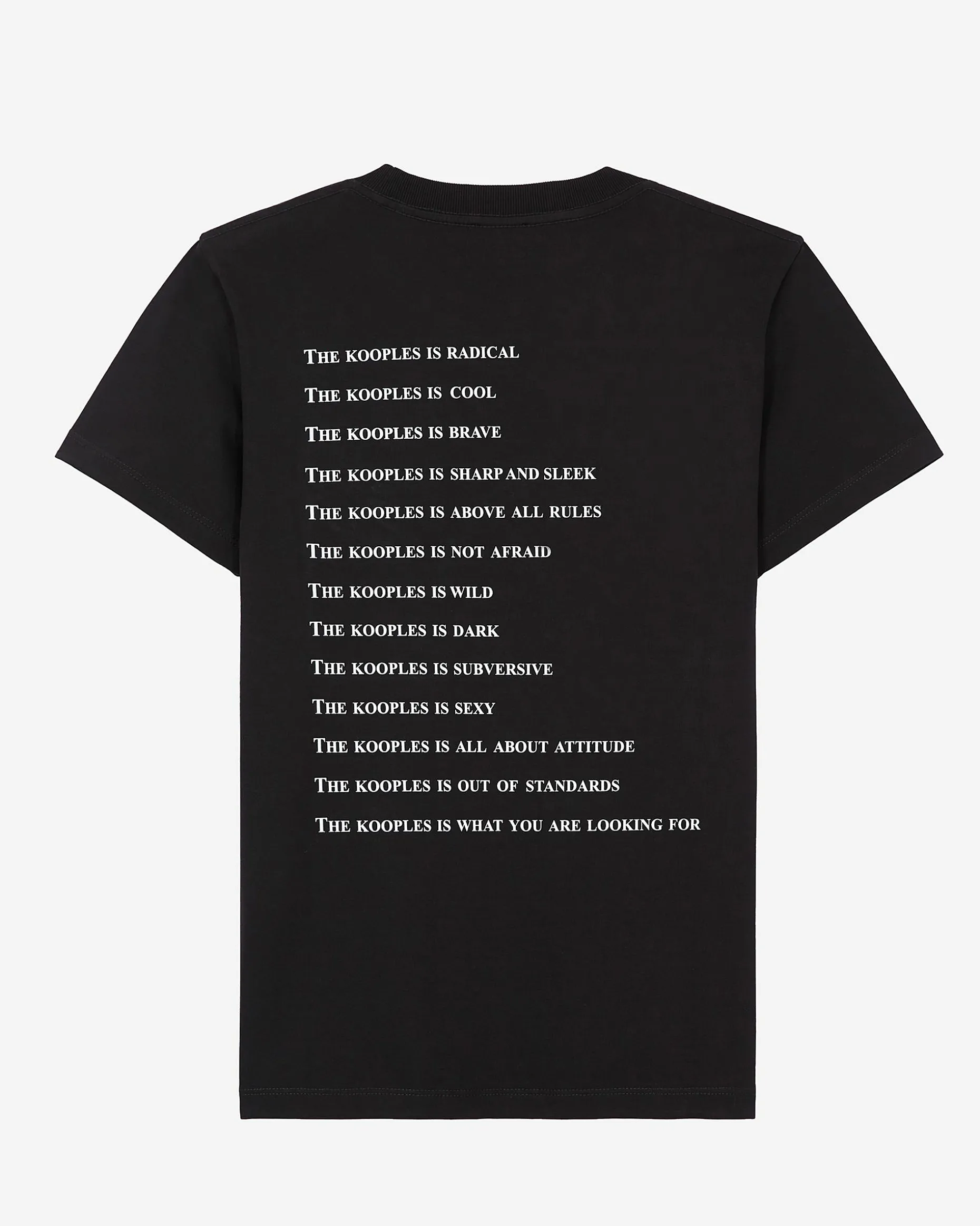 T-shirt What Is avec strass noir