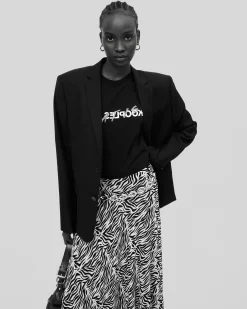 T-shirt What Is avec strass noir