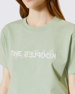 T-shirt What Is avec strass vert