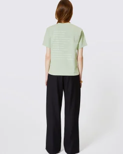 T-shirt What Is avec strass vert