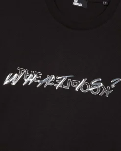 T-shirt What Is métallique noir